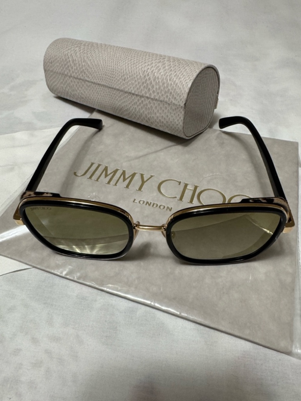 54 mm Rectangle Designer Sunglasses Jimmy Choo - Picture 10 of 10